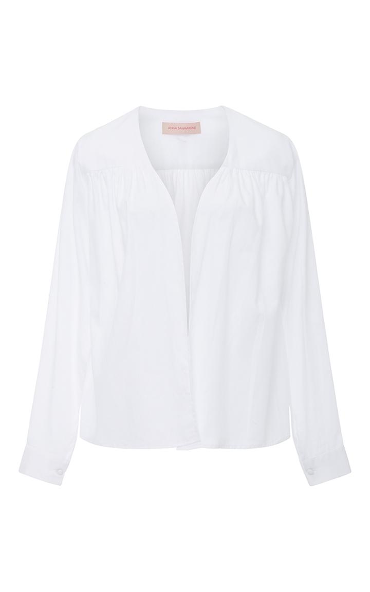 Anna Sammarone Open Front Shirt With Pleats