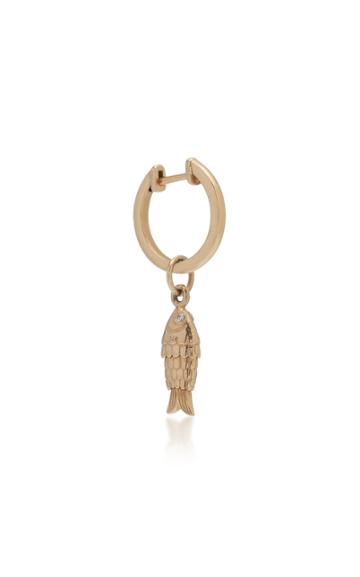 With Love Darling Fish 14k Gold Earring