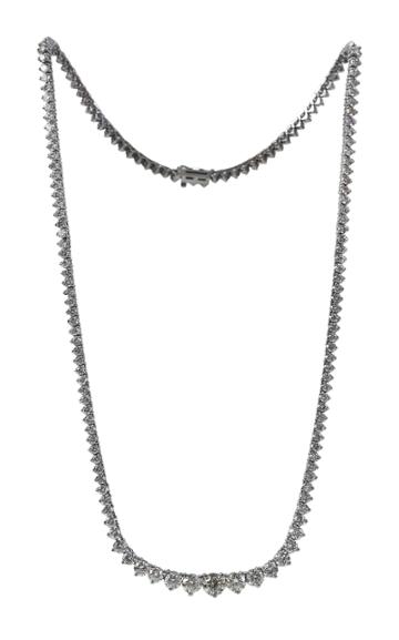 Maria Jose Jewelry Riviera 14k White Gold Diamond Necklace
