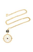 Retrouvai Grandfather Mother Of Pearl Compass Pendant Necklace