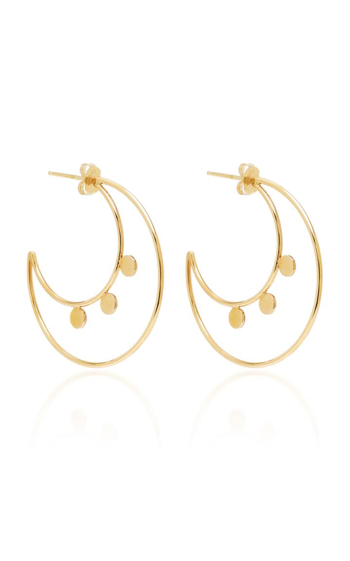 Zoe Chicco 14k Round Disc Double Hoops