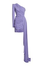 Moda Operandi Zuhair Murad Asymmetric Draped Cady Mini Dress