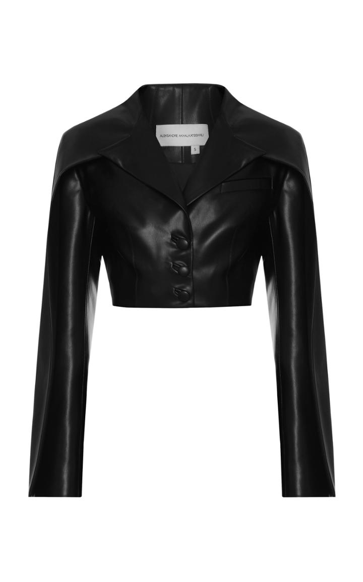 Moda Operandi Aleksandre Akhalkatsishvili Cropped Faux Leather Jacket