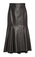 Moda Operandi Akris Leather Midi Skirt