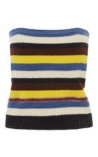Marni Strapless Striped Knit Top