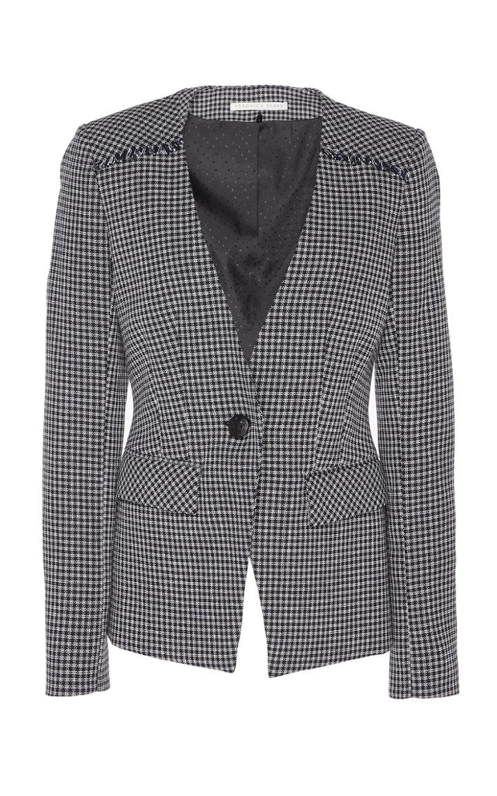 Veronica Beard Callum Dickey Checked Cotton Blazer