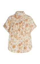 Moda Operandi Significant Other Aphrodite Floral-print Linen-blend Top