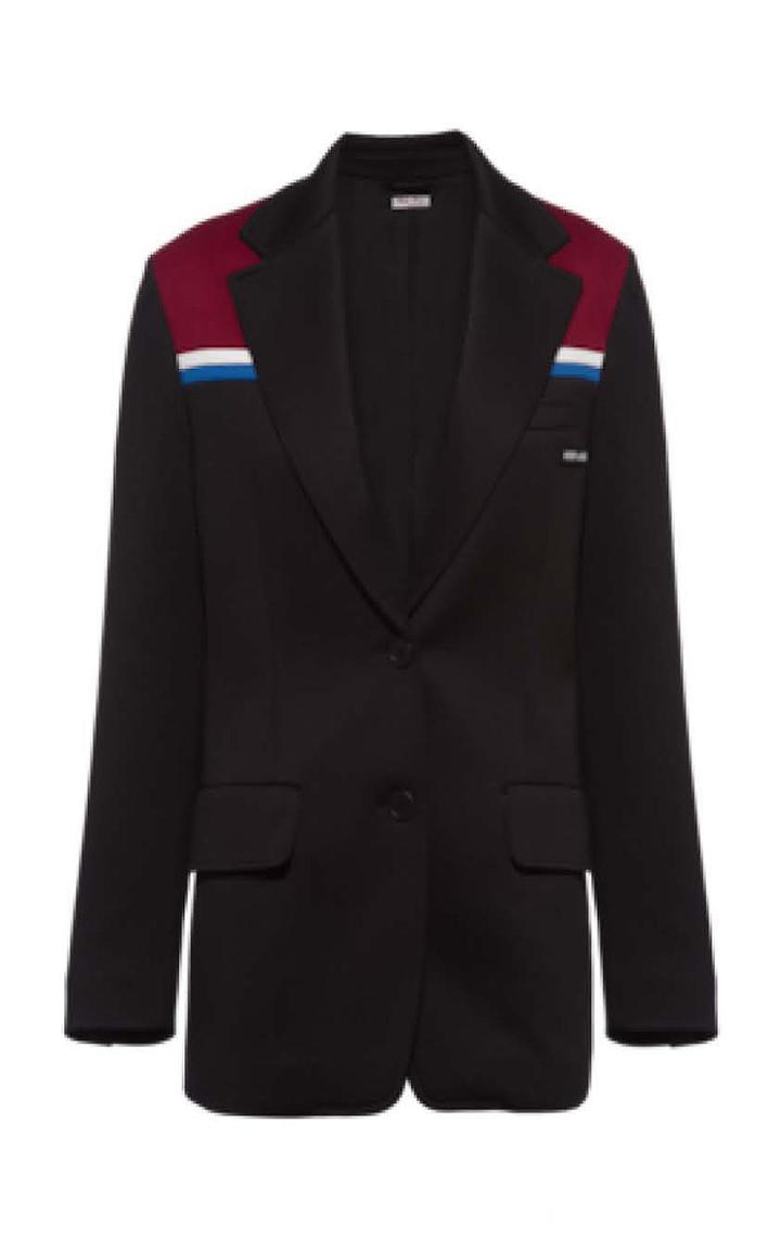 Moda Operandi Miu Miu Notched Fleece Blazer