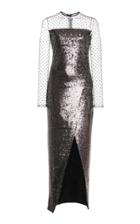 Moda Operandi Balmain Illusion-neckline Sequined Dress