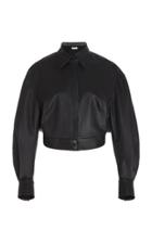 Moda Operandi Unttld Open Back Leather Shirt Size: 2