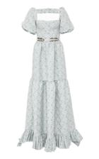 Markarian Emma Floral Cotton-blend Tiered Gown
