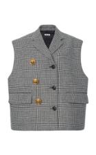 Moda Operandi Miu Miu Checked Cady Vest Size: 36