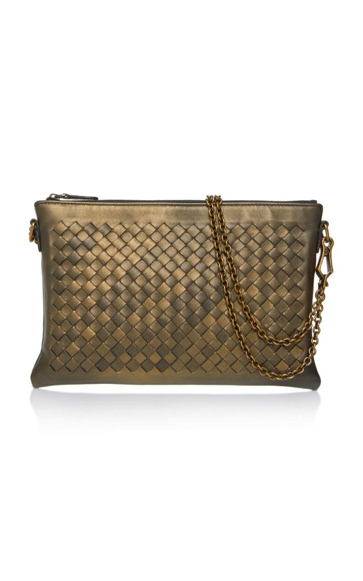 Bottega Veneta Chain Strap Leather Wallet Bag