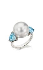 Moda Operandi Assael One Of A Kind Platinum And Aquamarine Three Stone Ring