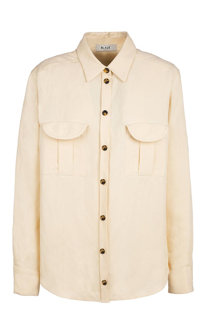 Moda Operandi Blaz Milano Savannah Linen-silk Berber Shirt