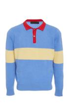 The Elder Statesman Exclusive Rugby Stripe Cashmere Collared Shirt