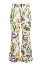 La Doublej Hendrix Printed Cropped Cotton-blend Wide-leg Pants