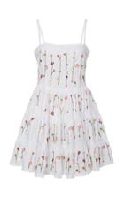 Agua By Agua Bendita Lima Enredadera Embroidered Mini Dress