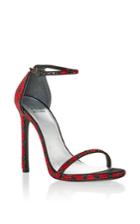 Stuart Weitzman Pave Nudist Sandal In Siam And Jet Polka Dot