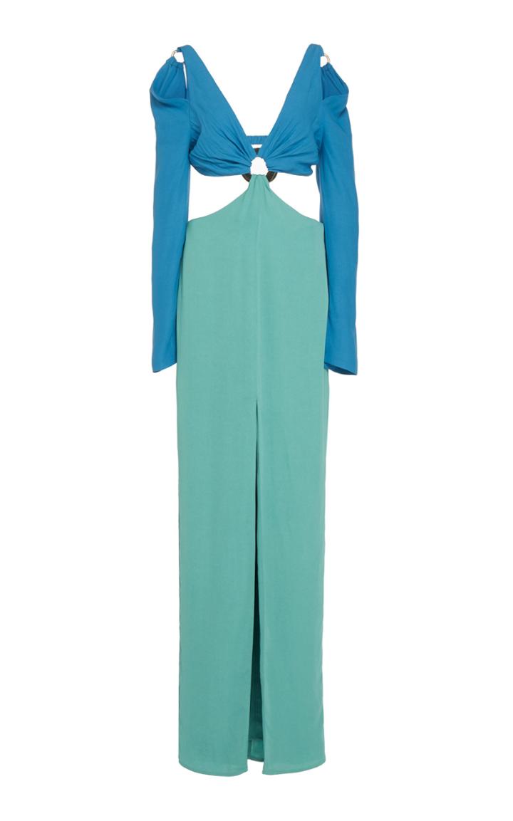 Cult Gaia Priya Cutout Colorblock Maxi Dress