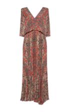 Vilshenko Sylwia Accordion Pleat Overlay Maxi Dress