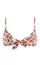 Moda Operandi Agua By Agua Bendita Tamarindo Bermelo-print Knotted Bikini Top