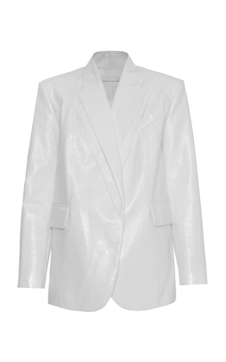 Aleksandre Akhalkatsishvili Double Collar Vinyl Blazer