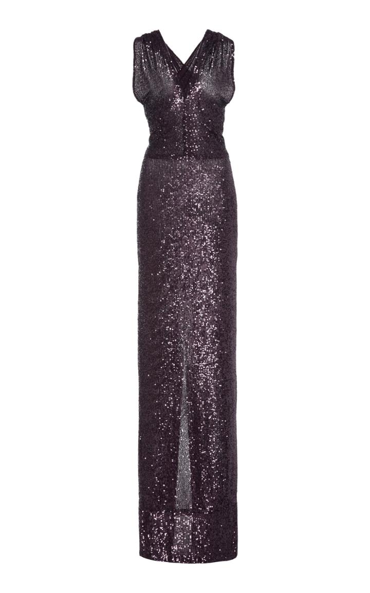 Naeem Khan Sequined Halter Gown