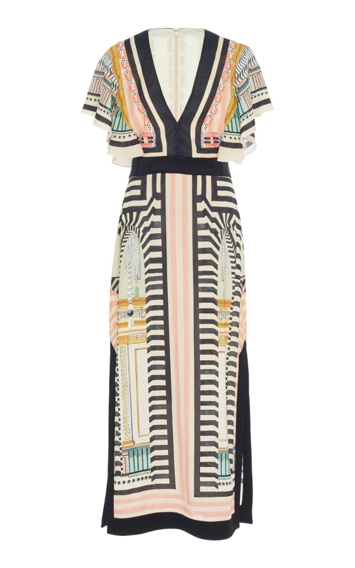 Temperley London Obelisk V-neck Crepe Dress