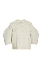 Tibi Cropped Mlange Wool-blend Sweater