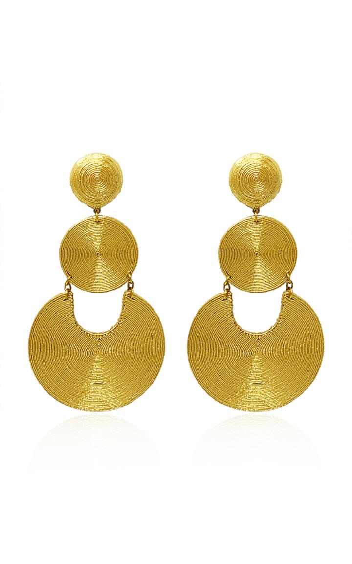 Rebecca De Ravenel La Tropezienne Silk-cord Clip Earrings