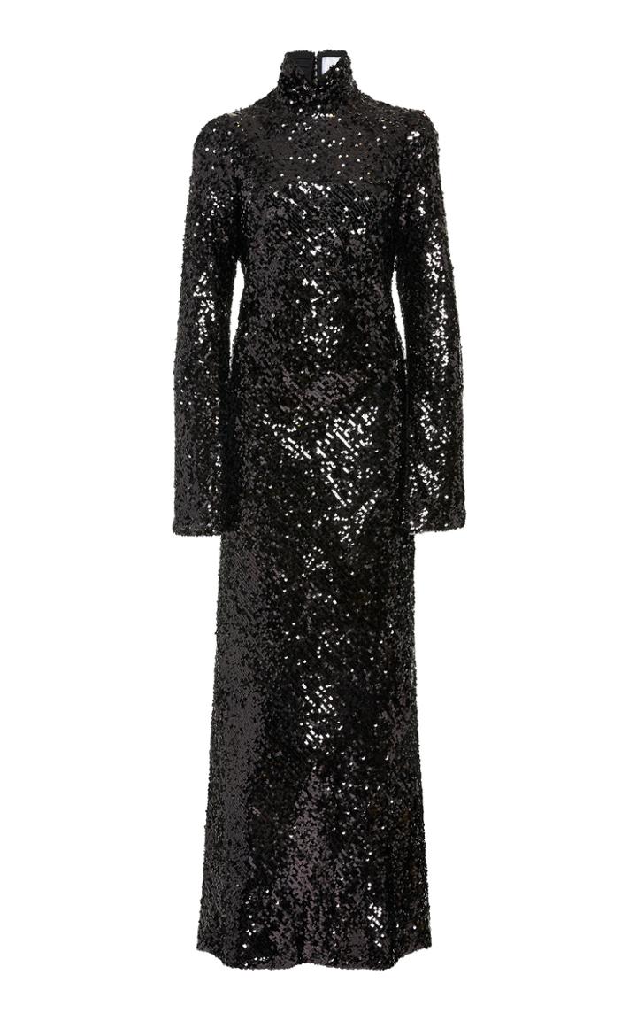 Galvan Moonlight Oasis Sequined Chiffon Maxi Dress