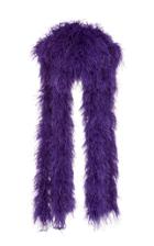 Christian Siriano Pulsar Purple Feather Off The Shoulder Top