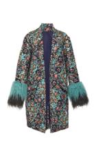 Anna Sui Floral Vines Metallic Jacket