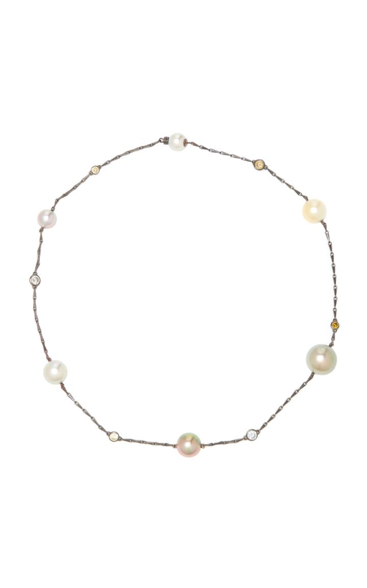 Gioia 18k Black Gold And Multi-stone Necklace