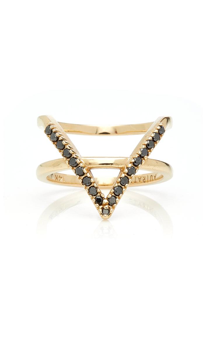 Aurate M'o Exclusive: Icon Ring With Black Diamonds