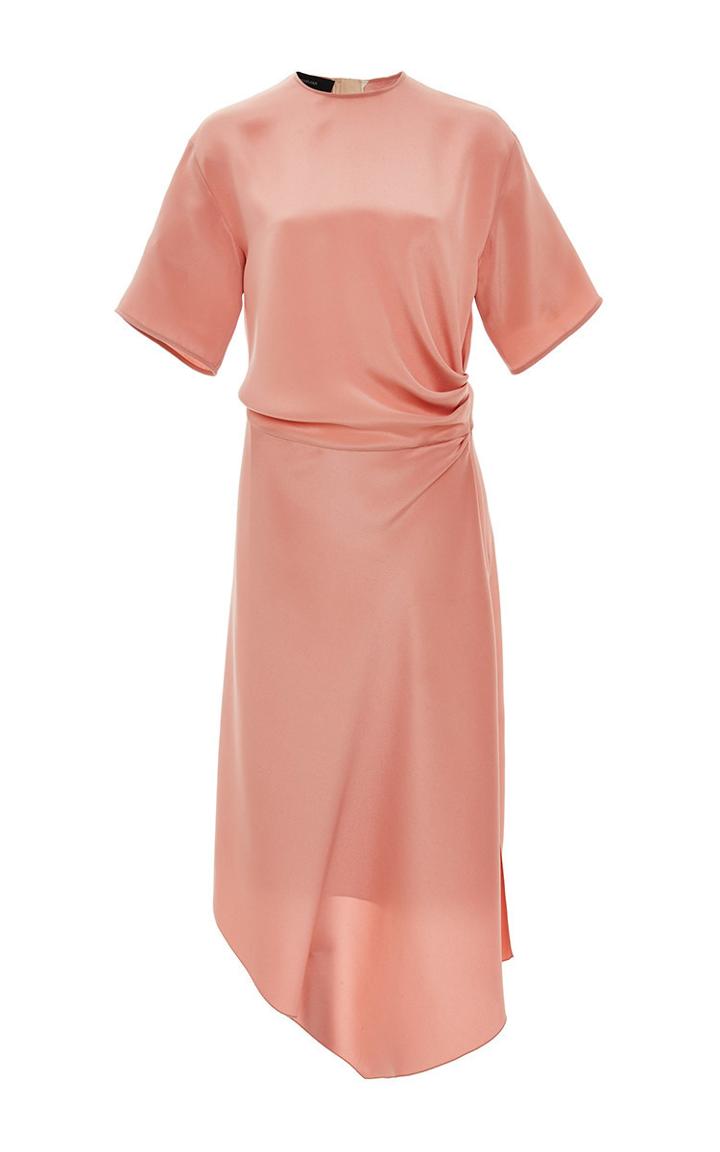 Cdric Charlier Silk Cady Short Sleeve Dress