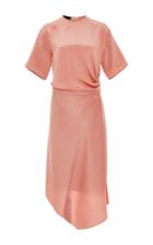 Cdric Charlier Silk Cady Short Sleeve Dress
