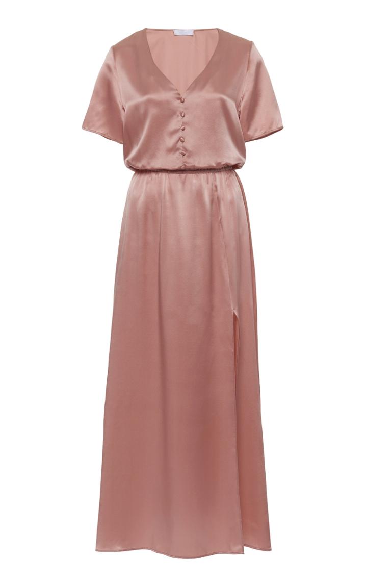 Moda Operandi Sablyn Addison Buttoned Silk Midi Dress Size: S