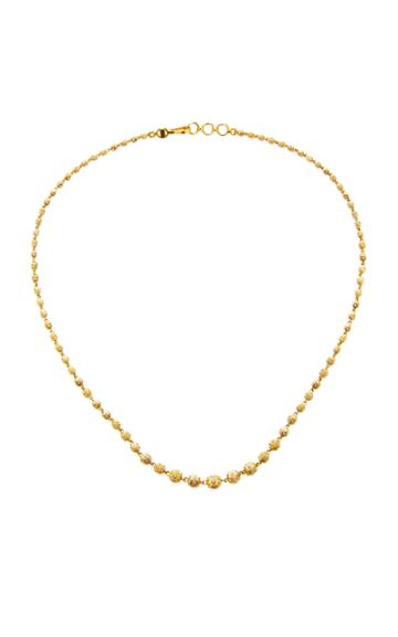 Madhuri Parson Diamond Cut Gold Ball Drops Necklace