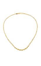 Madhuri Parson Diamond Cut Gold Ball Drops Necklace