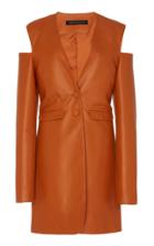 Moda Operandi Sally Lapointe Cold-shoulder Oversized Leather Blazer Size: 2