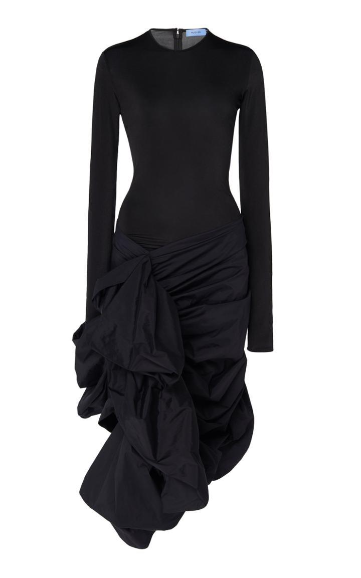 Moda Operandi Mugler Nylon And Jersey Shell Dress Size: 36