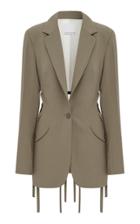 Christopher Esber Tie-detailed Cutout Wool-blend Blazer Size: 8