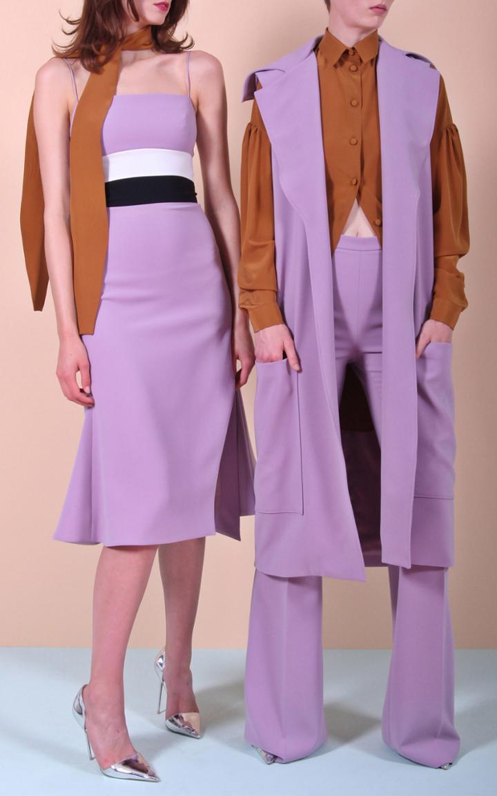 Christian Siriano Silk Chiffon Oxford Blouse
