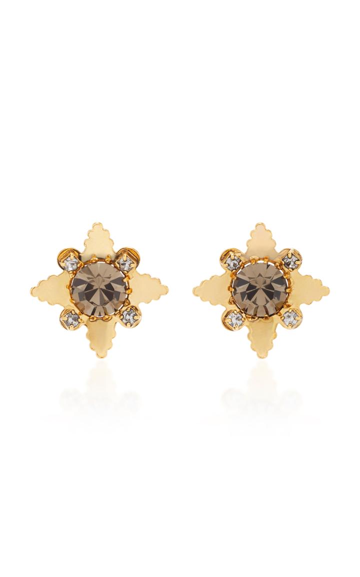 Nicole Romano 18k Gold-plated Star Crystal Stud Earrings