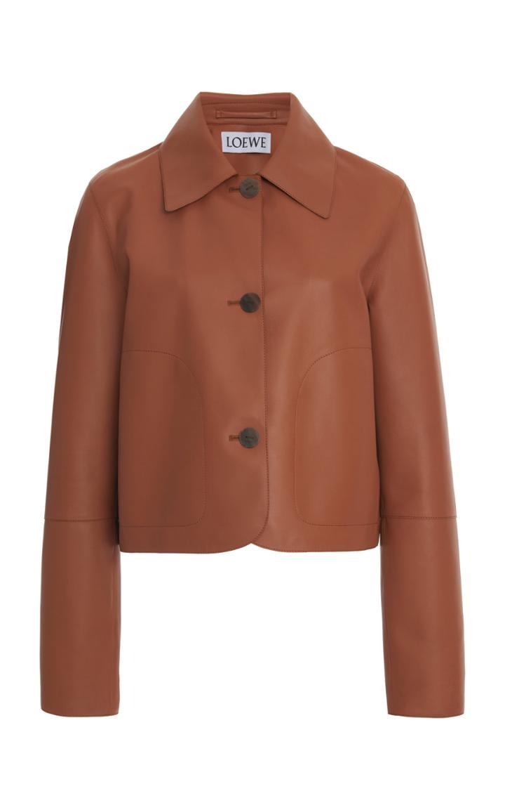 Loewe Cropped Leather Jacket