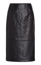 Moda Operandi Saks Potts Bill Logo-embossed Leather Pencil Skirt
