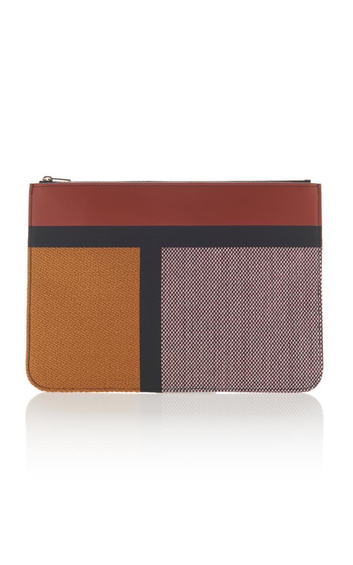 Valextra Colorblock Busta Pouch