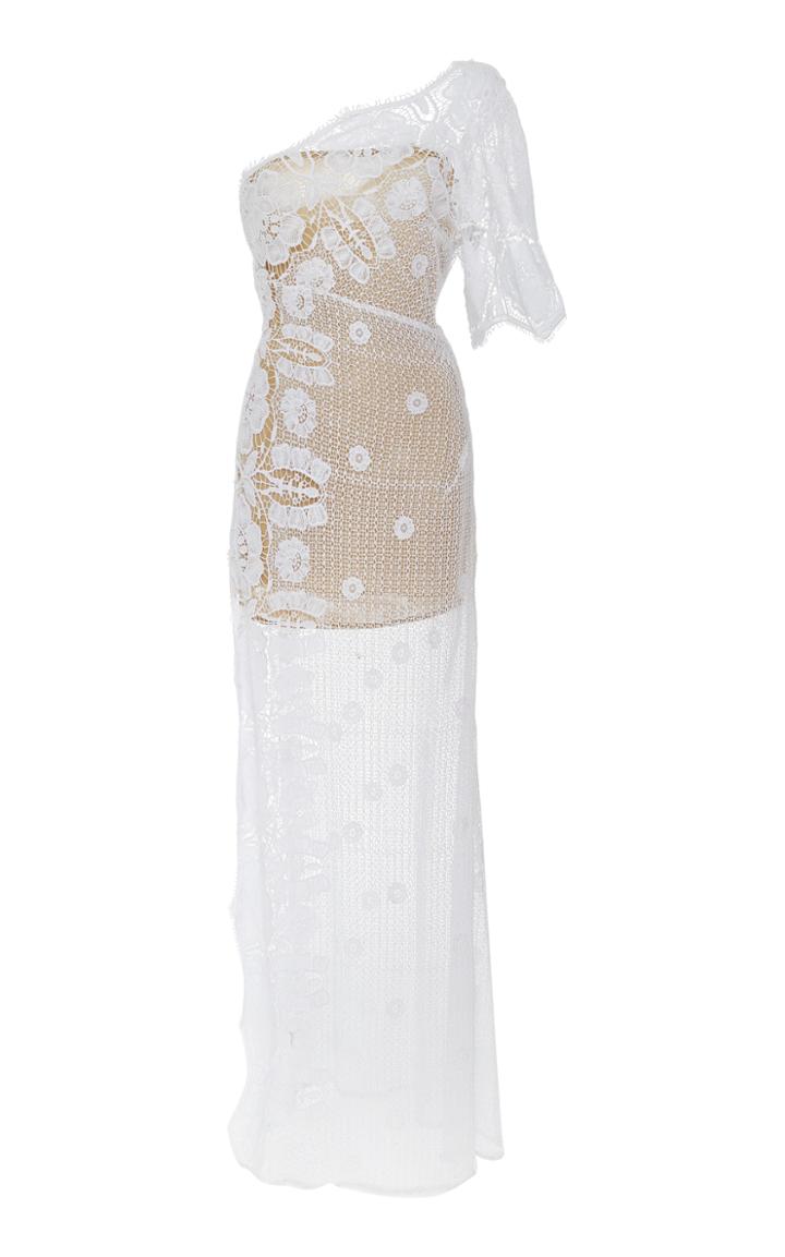 Miguelina Elora One Shoulder Lace Dress